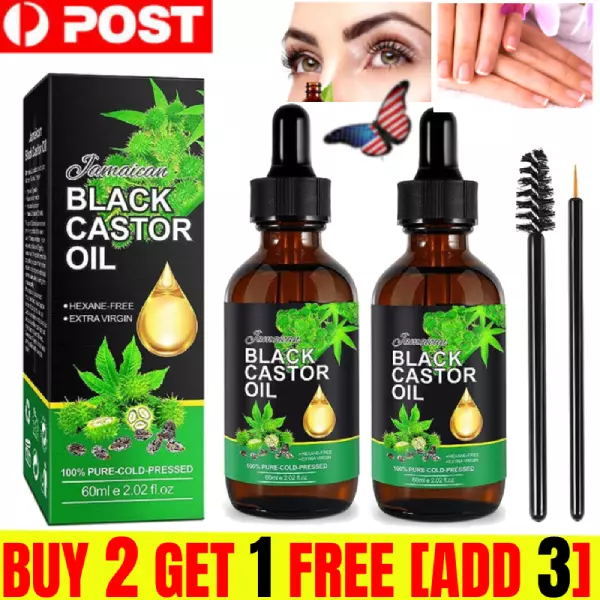 Jamaican Black Castor Oil, Organic 100% Pure Cold  Pressed NEW Hair Growth Oil