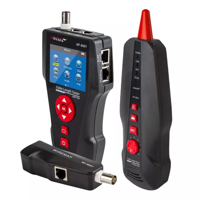 Noyafa NF-8601 LCD Multifunction Metal Wire Tracker TDR Network Cable Tester