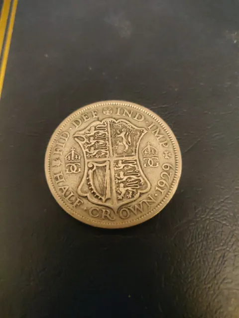 1929 George V Silver Half Crown Coin