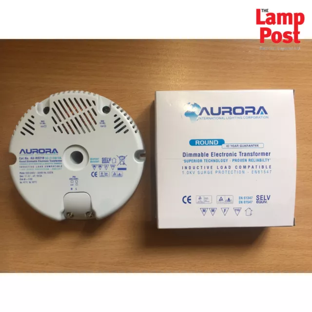 Aurora AU-RD210 50-210W/VA Round Dimmable Electronic Lighting Transformer