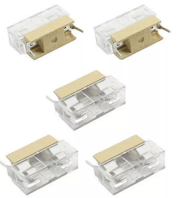 5PCS Panel Mount PCB Fuse Case Holder With Cover For 5x20mm Fuse 250V 6A