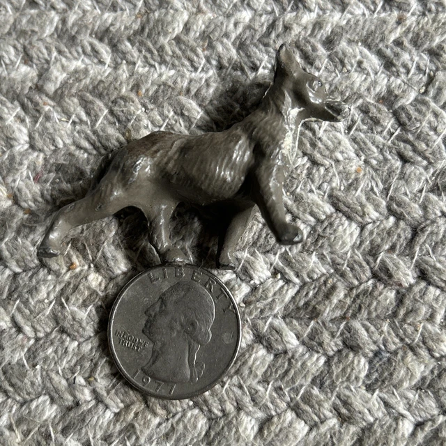 Antique Cast Metal GERMAN SHEPHERD Painted Dog Figurine Germany