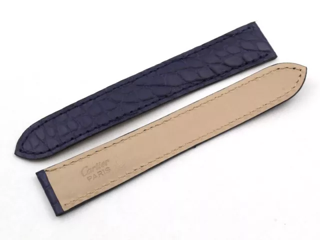 CINTURINO CARTIER COCCODRILLO Blu Ricambio Accessori Ansa 18mm Deployante EUR 126 00 PicClick IT