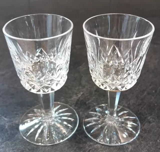 2 X Waterford Crystal Lismore Port Wine Glasses 4¼"  1St Quality Vgc