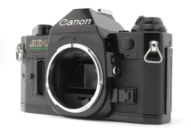 [NEAR MINT] Canon AE-1 Program Black SLR 35mm Film Camera Body From JAPAN
