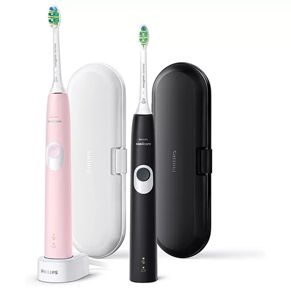 Philips HX6800/35 Kit 2 Cepillos Eléctricos, Rosa y Negro - Sonicare ProtectiveC