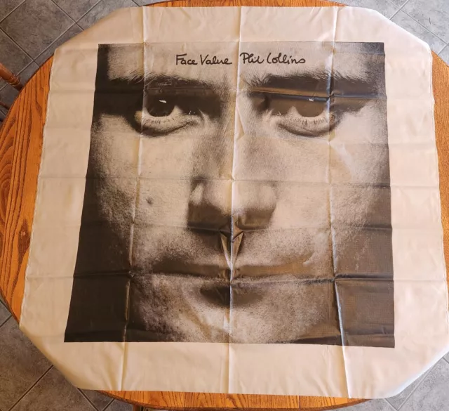 Phil Collins Face Value Poster 1981 Promo Record Store cloth poster 45 x 45