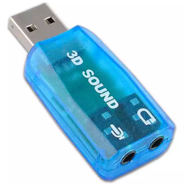 Tarjeta de Sonido Externa USB 3D Sound 5.1 Audio para PC Laptop Virtual DJ Audio