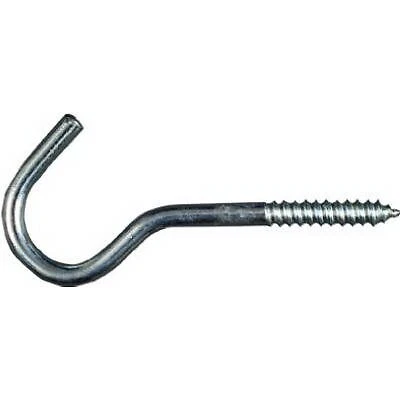10 Pack - Screw Hook, Zinc, 1/4 x 4-1/4-In. -N220-863