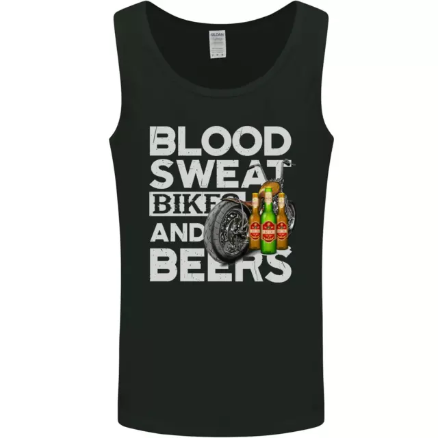 Blood Sweat Bikes & Beer Funny Motorcycle Mens Vest Tank Top