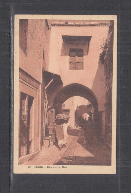 TUNISIA, TUNIS, AN OLD STREET, c1930 ppc., unused.