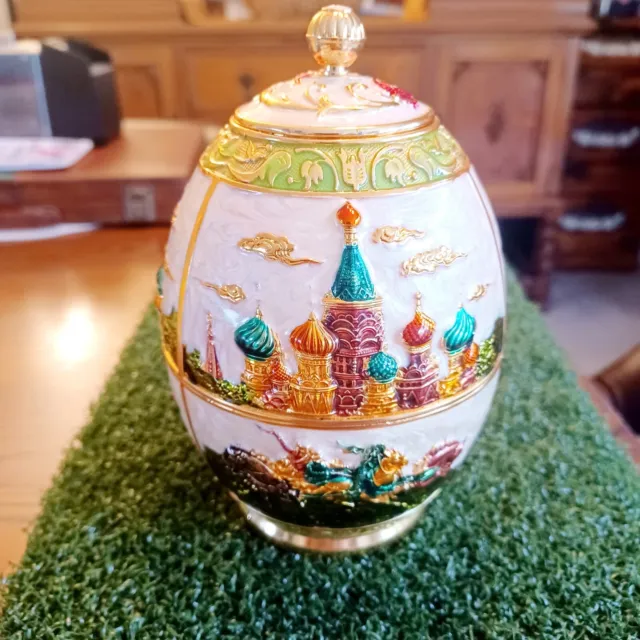 Faberge Egg Tea Holder Russian Style  Castles 3D Style  TXX  REGISTERED TM