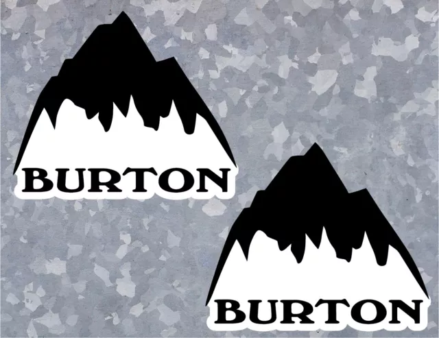 2X Burton Snowboard Sticker - Skiing Snowboarding Mountain Sports