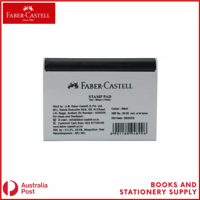 Faber-Castell Stamp Pad Ink Pad for fingerprints  and stamping (88mm*54mm)