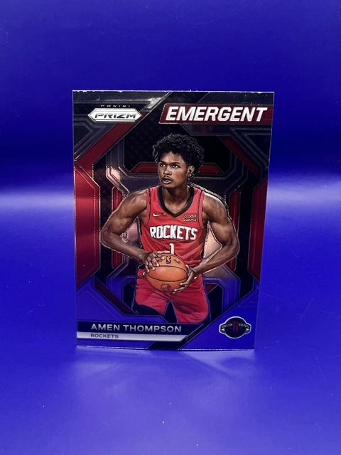 Rockets Rookie Thompson 2023-24 AMEN THOMPSON Rookie Emergent Panini Prizm Houston Rockets #13 ...