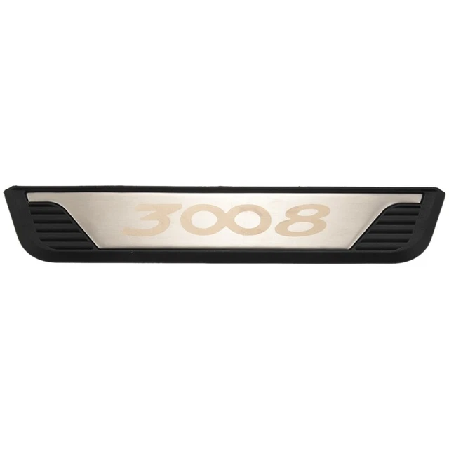 for 3008 3008GT Car Door Sill Scuff Plate Trim Stainless Steel Protector X4K5