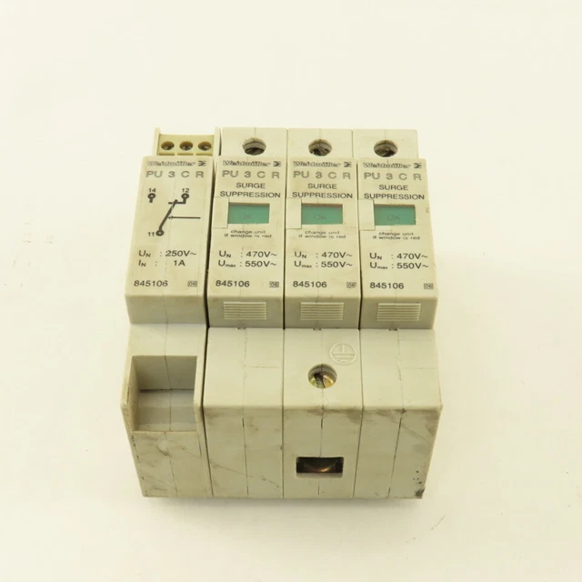 Weidmuller PU 3 CR 550V Overcurrent Surge Suppressor Module Relay