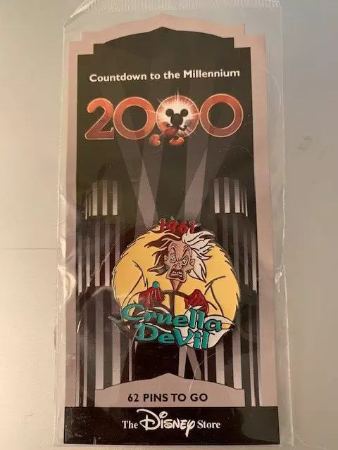 Disney Store - Cruella De Vil - Countdown to the Millennium Series #63 Pin - NOC