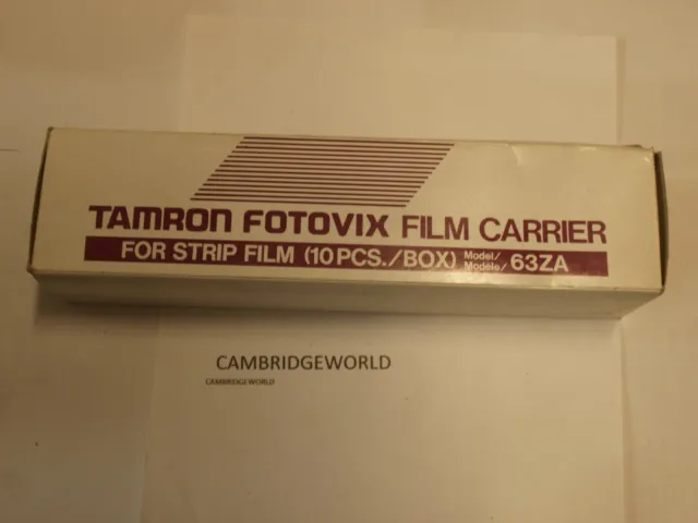 Tamron FOTOVIX NEW Film Carrier for Strip Films  Box of 10 in ORIGINAL BOX