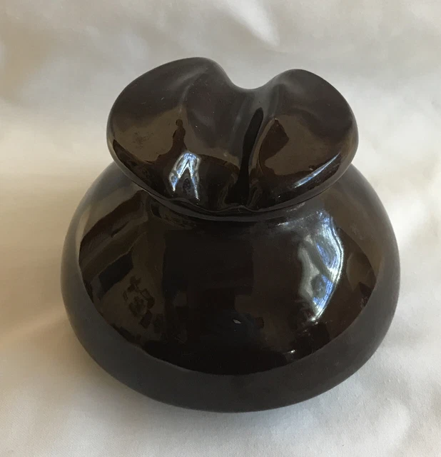 Vintage Westinghouse Electrical Power line Porcelain Ceramic Brown Insulator 3