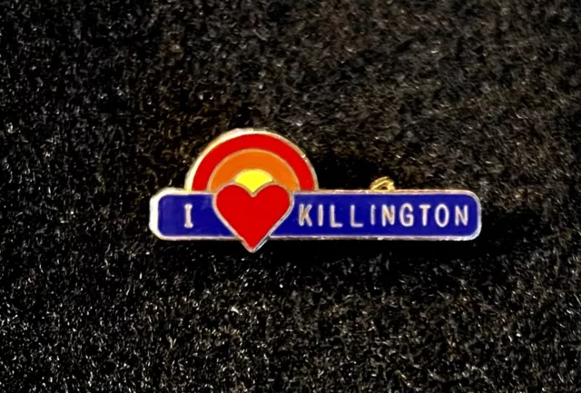 I ❤️ KILLINGTON Skiing Ski Pin Badge VERMONT Resort Souvenir Travel Lapel