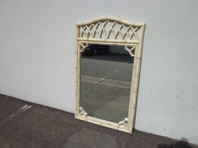 Mirror Wall Vintage Faux Bamboo Allegro Pagoda Vanity Chinese Chippendale Boho Mirror Wall Vintage Faux Bamboo Allegro Pagoda Vanity Chinese Chippendale Boho
