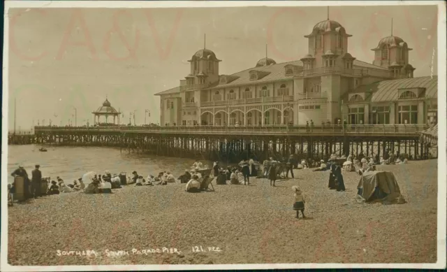 Southsea South Parade Pier FCC121 Frederick Charles Cooper Real Photo 1911