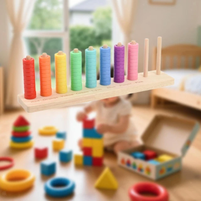 Jeu éducatif En Bois Ruche D'abeilles - Avec Pince Et 7 Abeilles Colorées - Apprentissage Des Couleurs Et Motricité Fine - Dès 3 Ans