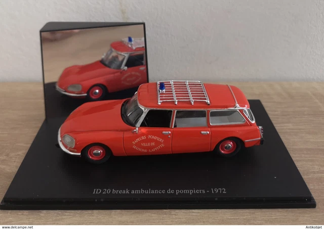 Citroen ID 20 break de Pompiers Maisons Laffitte 1972 coffret Norev