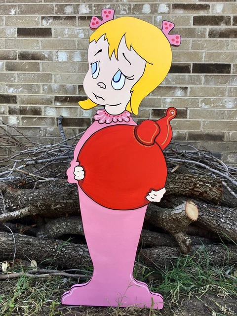 CINDY Lou Who Why Mr. Grinch? CHRISTMAS Yard Art Decoration Left