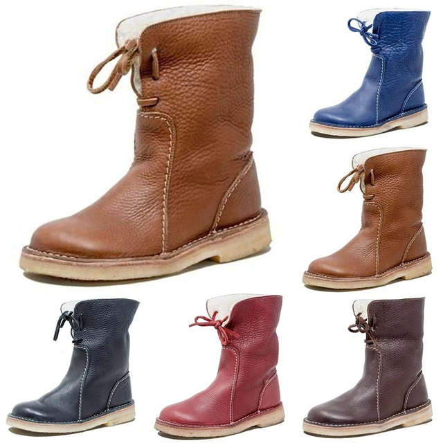 Stivali scarpe al ginocchio lacci 1 paio comodi lunghezza media stivali da neve