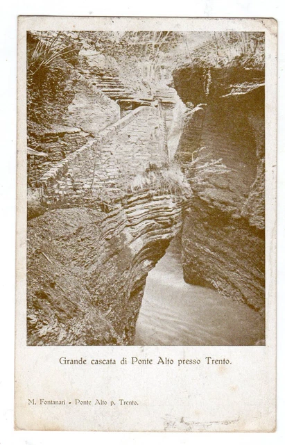 C00824   Trento  Grande  Cascata  Di  Ponte  Alto  Presso  Trento  Vg 1919 Fp