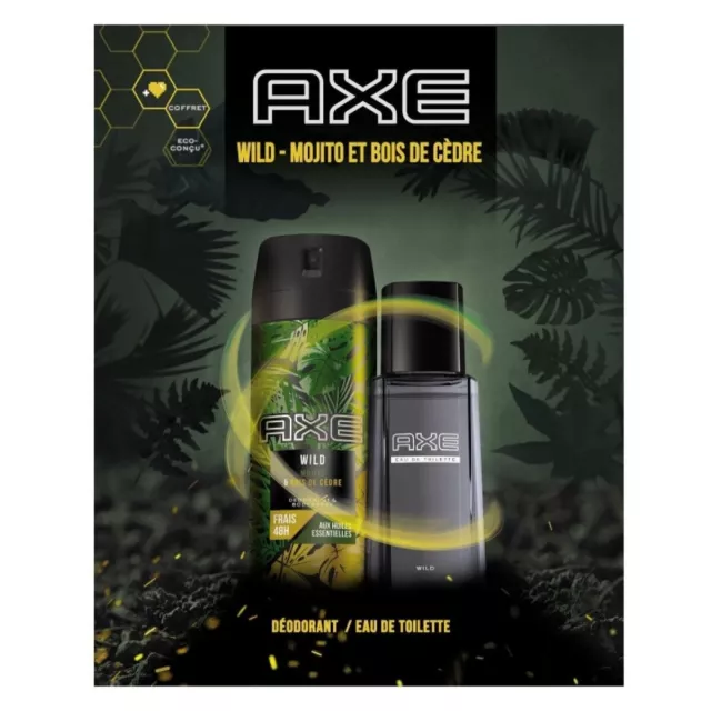 AXE Coffret Wild Eau de Toilette 100ml & Déodorant 150ml NEUF & AUTHENTIQUE