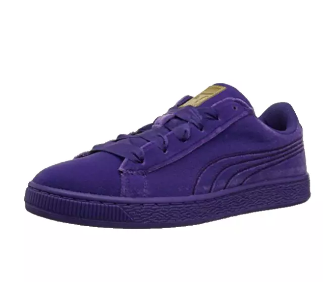 Puma Girls Purple Shoe Basket Classic Velour Jr 366385 02J