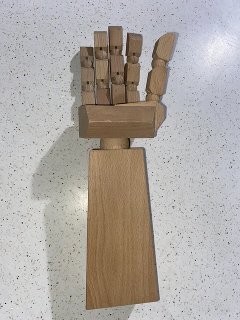 Wooden Artist Hand Mannequin Adjustable Model Drawing Painting 13.5”