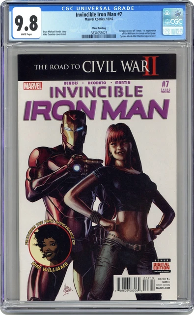 Invincible Iron Man #7D Deodato Variant 3rd Printing CGC 9.8 2016 3834053025