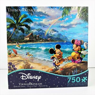 thomas kinkade disney christmas puzzle 2000 pieces mickey minnie mouse