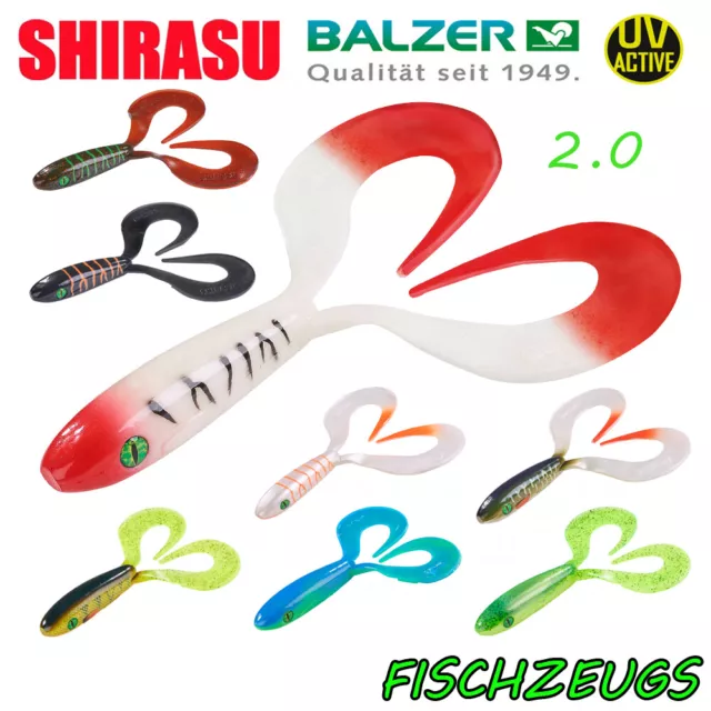 Balzer Shirasu Pike Collector 2.0 15,20cm UV Gummifisch Twister Neues Modell