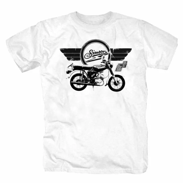 Simson S51 Moped DDR Ostdeutschland Suhl VEB T-Shirt S-5XL weiss