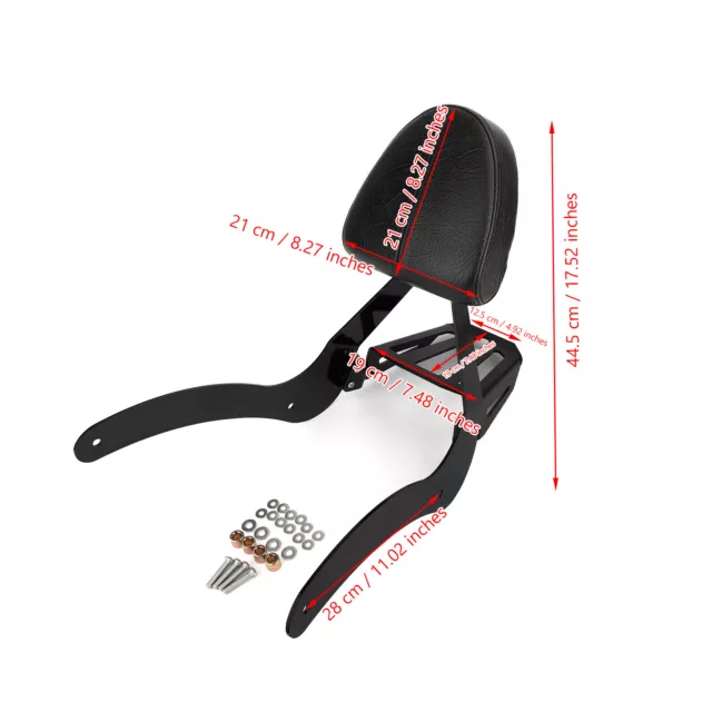 Cuscino Schienale Sissy Bar+ Portapacchi Per Indian Scout Sixty / Scout 14-20 BK 3