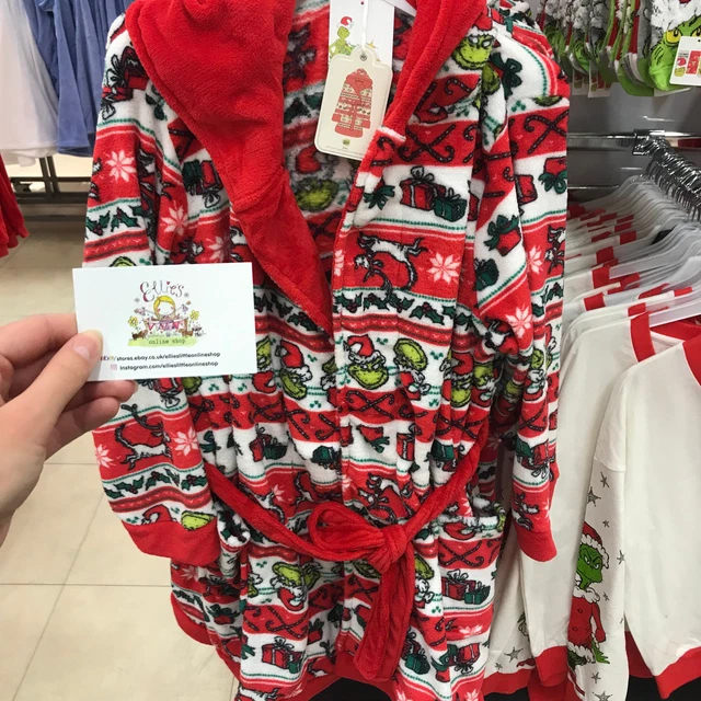 LADIES DR SEUSS The Grinch Christmas Dressing Gown Robe Primark