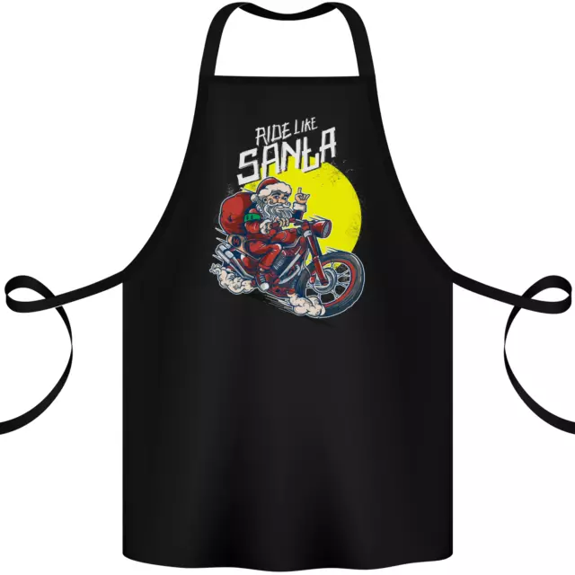 Ride Come Babbo Biker Moto Natale Cotone Grembiule 100% Biologico