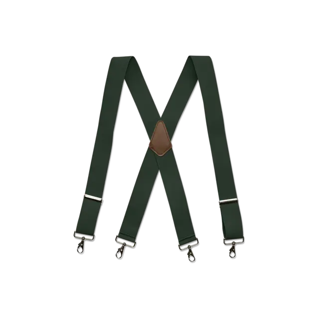 Men's Suspenders - Belt Loop, Various Colors, X Style, Chromed Snaps, USA Made