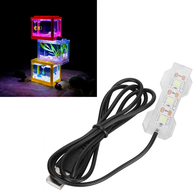 Small Aquarium Water Plant Light Desktop Fish Tank Mini Decoration Soft LED Hgf 2