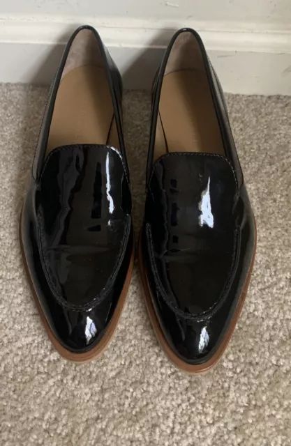 Everlane Womens The Patent Leather Modern Oxfords Loafers Black Size 6.5