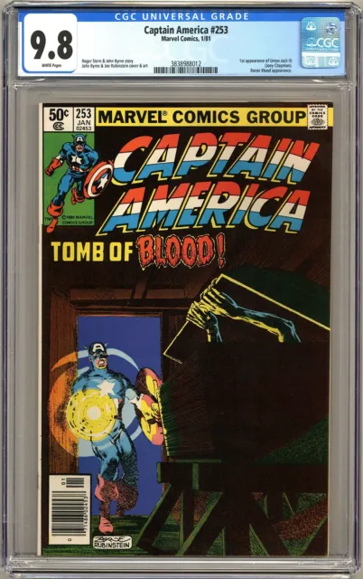 Captain America #253 1St Union Jack Cgc 9.8 White Pages Marvel 1981