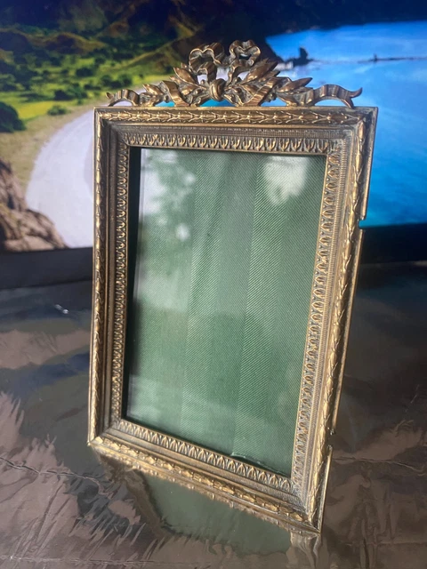 Cadre Photo Sous Verre Métal Doré à Poser - Format A4, 22x17 Cm, Style Moderne Italien