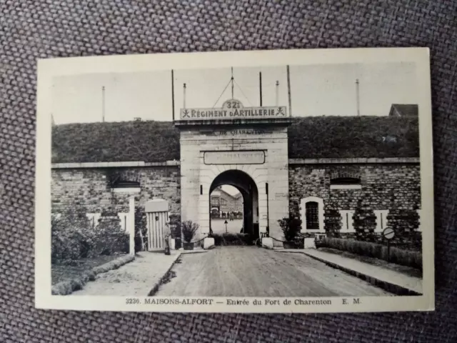 Cpa Houses Alfort Entrance Du Fort De Charenton