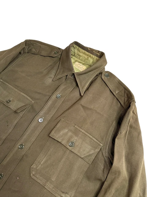 Side Button Uniform VINTAGE 30S 40S WWII Jayson Field Military Button Uniform Work Shirt £ ...