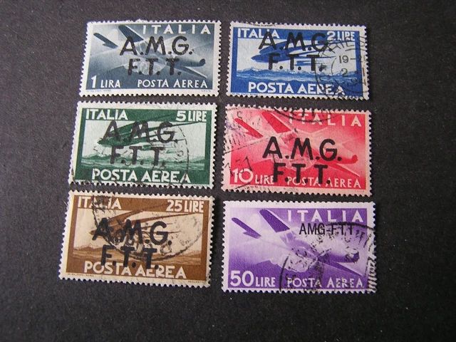 *Italy, Trieste, Scott # C1-C6(6), Complete Set Amg F.t.t. Ovpt 1947 Issue Used